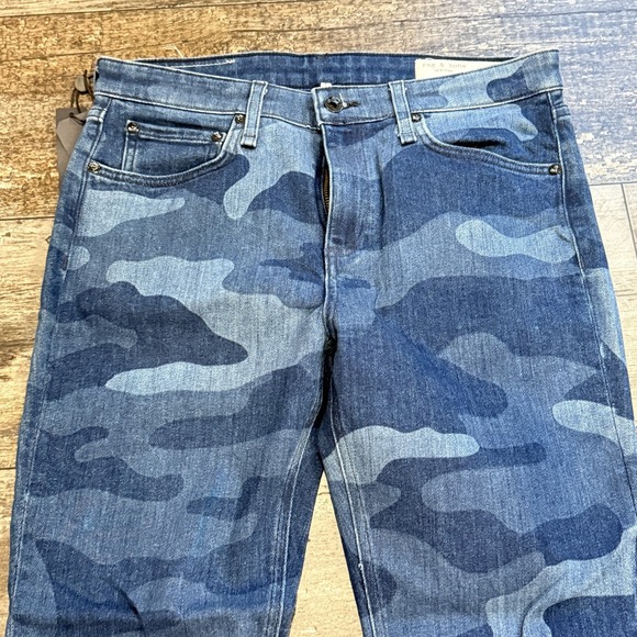 Rag & Bone Cate Mid Rise Ankle Skinny Jeans Women's Size 28 Blue Camo - Picture 4 of 16